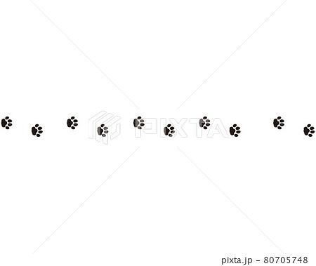 動物の足跡 猫のあしあとのイラスト素材