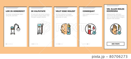 Dermatology Problem Onboarding Icons Set Vector Dermatology Problem Onboarding Icons Set Vector 80706273
