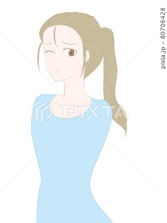 女性 美容イラスト素材 ポニーテールのイラスト素材 女性 美容イラスト素材 ポニーテールのイラスト素材