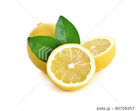 Fresh lemon isolated on white background 80706957