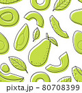 Avocado seamless pattern. 80708399