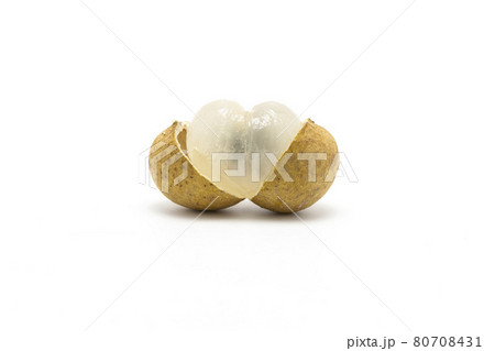 Fresh longan fruit isolated on white background Fresh longan fruit isolated on white background 80708431