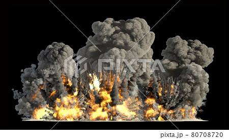 many explosions on ground 80708720