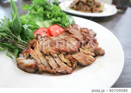 grilled pork , pork steak and beef steak grilled pork , pork steak and beef steak 80709080