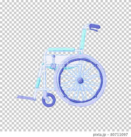 車椅子。普通型および自走式。横向き。 80711097