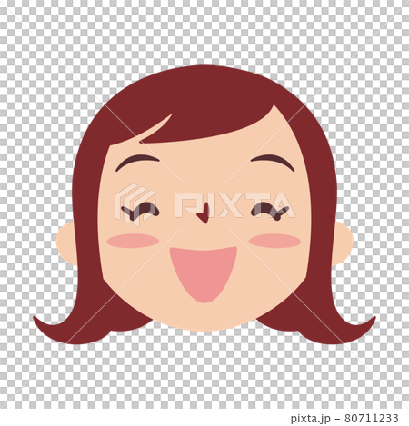 Face icon series _ Women in their 20s _ Facial expressions _ Rejoice _ Material 80711233