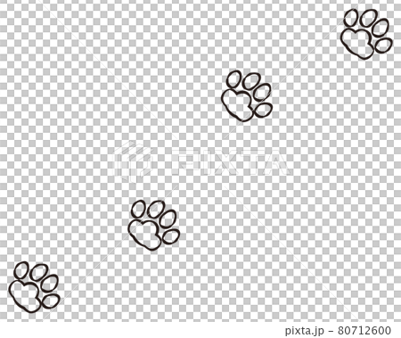 動物腳印,貓腳印,手繪風格 動物腳印,貓腳印,手繪風格 80712600