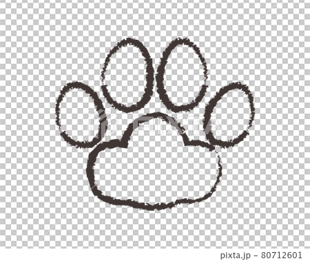 動物腳印，貓腳印，手繪風格 80712601
