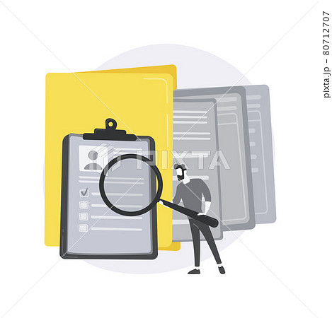 Records management abstract concept vector illustration. 80712707