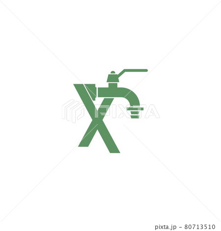 Faucet icon with letter X logo design vector Faucet icon with letter X logo design vector 80713510
