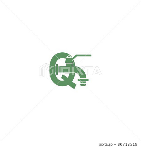 Faucet icon with letter Q logo design vector 80713519