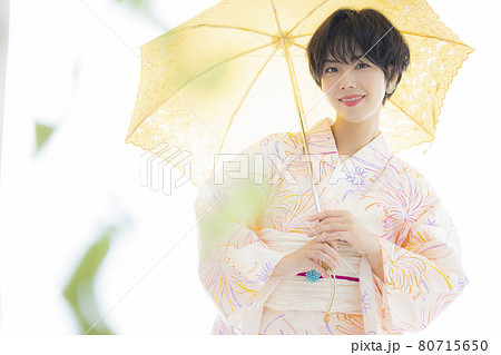 浴衣　日傘 80715650