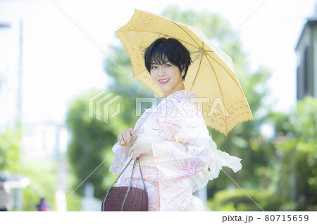 浴衣　日傘 80715659