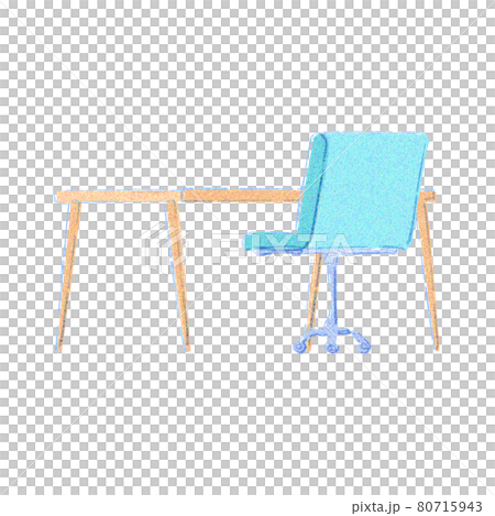 オフィスのデスクと椅子。後ろ側。 80715943