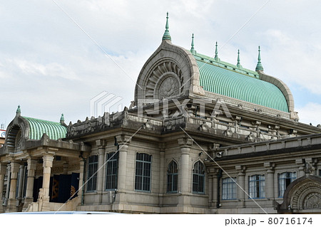 築地本願寺 本堂を見上げる 築地本願寺 本堂を見上げる 80716174