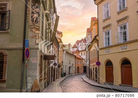 Famous iconic image of Prague city skyline Famous iconic image of Prague city skyline 80717086