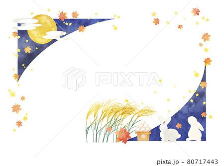 十五夜　お月見うさぎ 80717443