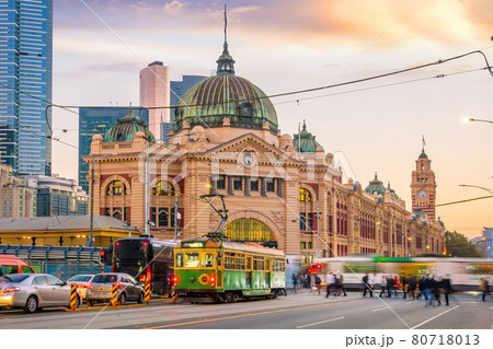Melbourne Flinders Street Train Station in Australia 80718013