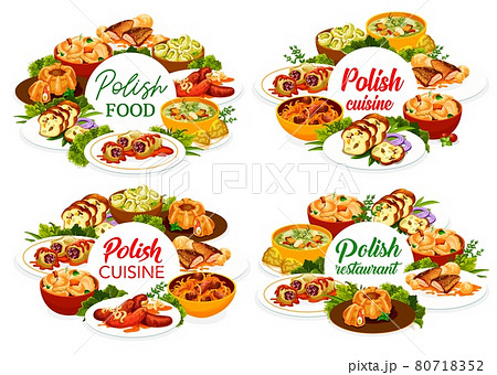 Polish food restaurant dishes menu cover layout Polish food restaurant dishes menu cover layout 80718352