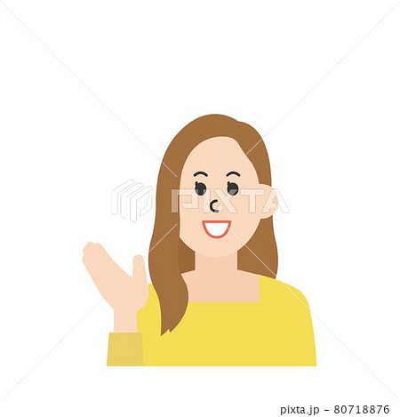 線なしの若い女性のイラスト 線なしの若い女性のイラスト 80718876