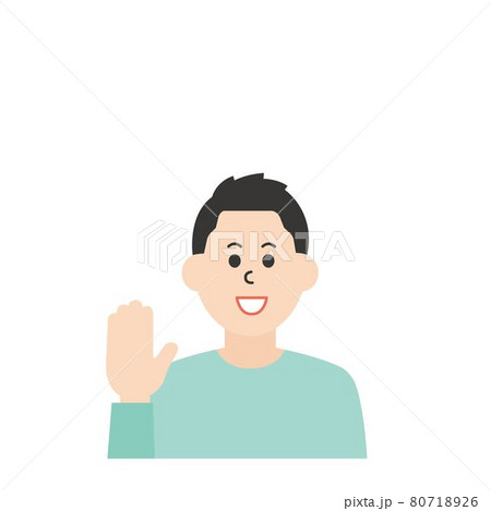 線のない若い男性のイラスト 線のない若い男性のイラスト 80718926