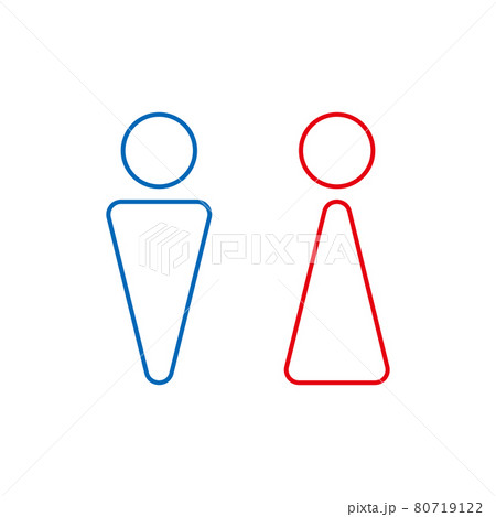 トイレマークのベクターイラストのイラスト素材