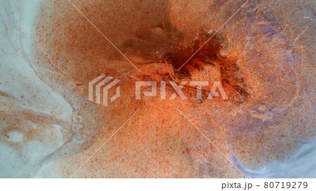 Red spots on a blue-white background. Explosion. 80719279