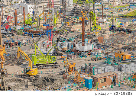 うめきたの工事現場 うめきたの工事現場 80719888