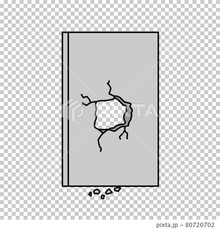 穴の空いた壁のイラスト素材