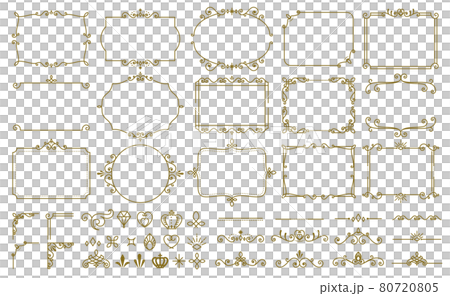 簡單的複古框架集/優雅、復古、現代、模板 80720805