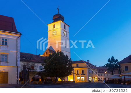 Image of Tower Sfatului is architecture landmark of Sibiu Image of Tower Sfatului is architecture landmark of Sibiu 80721522
