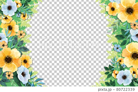 Watercolor flower frame 80722339