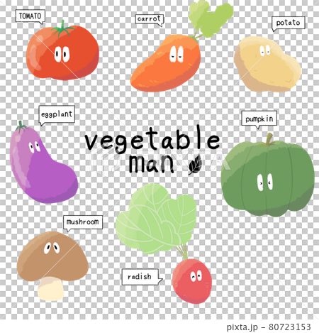 顔のある野菜セット 顔のある野菜セット 80723153