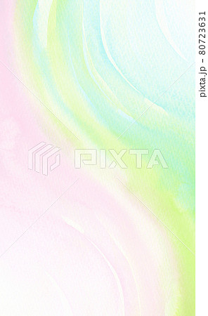 虹色の流線 背景素材 水彩のイラスト素材