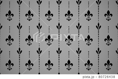 Flower geometric pattern. Seamless vector background. Black and gray ornament 80726438