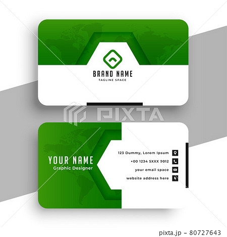 stylish green business card design 80727643