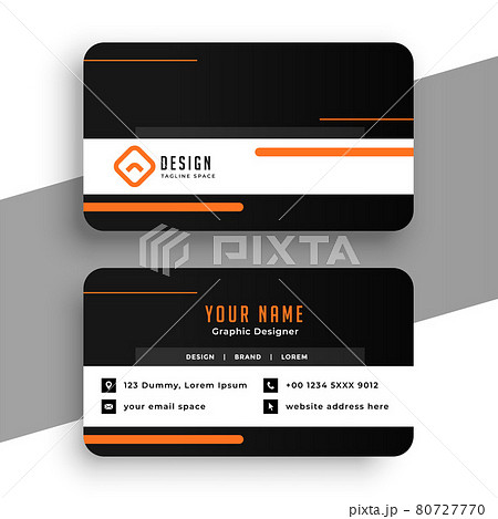 orange and black color business card design orange and black color business card design 80727770
