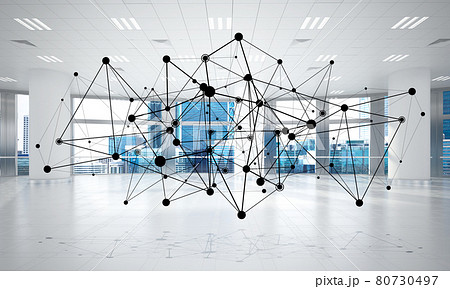 Networking and wireless connection as concept for effective modern business 80730497