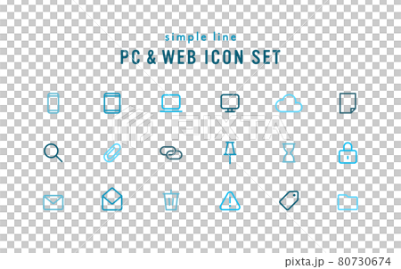 PCやWEBのアイコンのセット ビジネス シンプル インターネット スマホ パソコン マーク ピクト PCやWEBのアイコンのセット ビジネス シンプル インターネット スマホ パソコン マーク ピクト 80730674