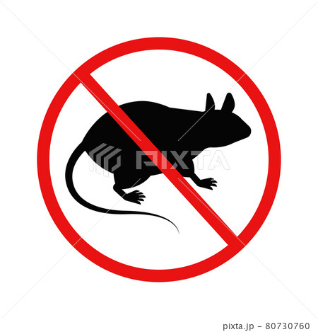 Anti rat mouse warning sign logo Anti rat mouse warning sign logo 80730760