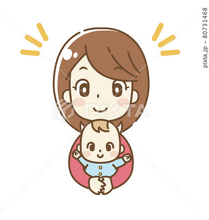 ママと赤ちゃんのイラスト素材