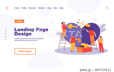 Stylized volunteer team giving care and sharing hope Stylized volunteer team giving care and sharing hope 80732011