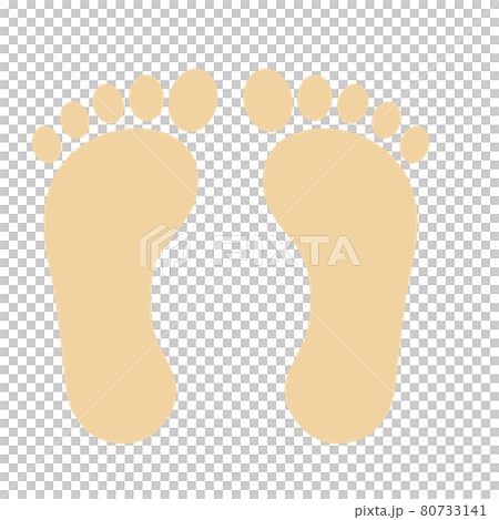Footprints Cartoon illustrations on the soles of the feet Icon Body parts Foot health Health image Footprints Cartoon illustrations on the soles of the feet Icon Body parts Foot health Health image 80733141