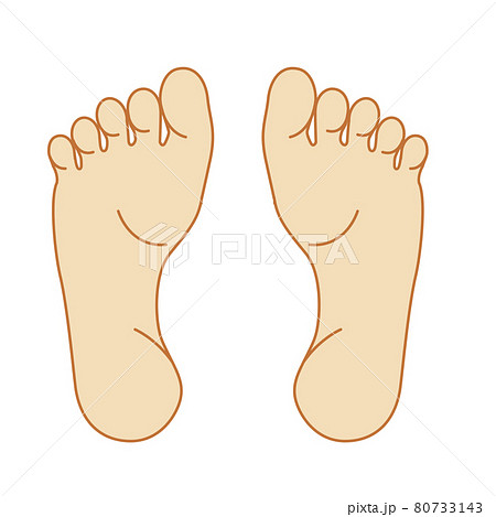 足跡足の裏の漫画イラスト アイコン ボディパーツフットヘルス健康イメージのイラスト素材 足跡足の裏の漫画イラスト アイコン ボディパーツフットヘルス健康イメージのイラスト素材
