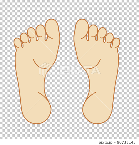 腳印 腳底卡通插圖 圖標 身體部位 足部健康 健康形象 腳印 腳底卡通插圖 圖標 身體部位 足部健康 健康形象 80733143
