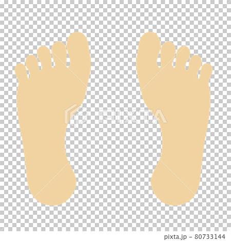 腳印 腳底卡通插圖 圖標 身體部位 足部健康 健康形象 80733144