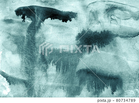 Abstract blue watercolor on paper texture as background. 80734789