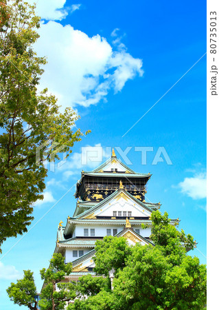 大阪市、大阪城とその周辺の風景 大阪市、大阪城とその周辺の風景 80735013