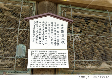 成田山新勝寺　釈迦堂　五百羅漢　案内板 80735932