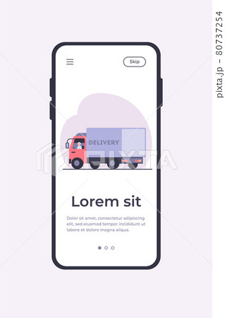 Senior driver sitting in truck 80737254